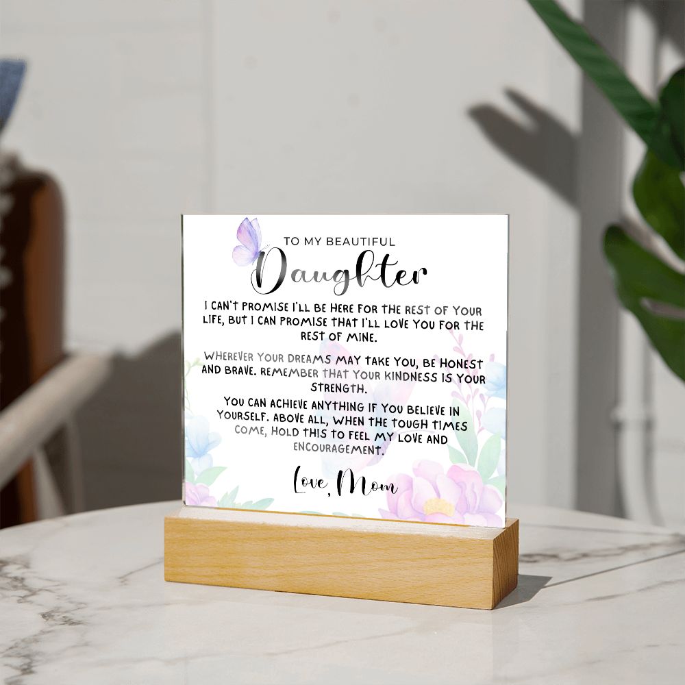 Gift for Daughter | My Promise Acrylic Plaque 0716M-ACS