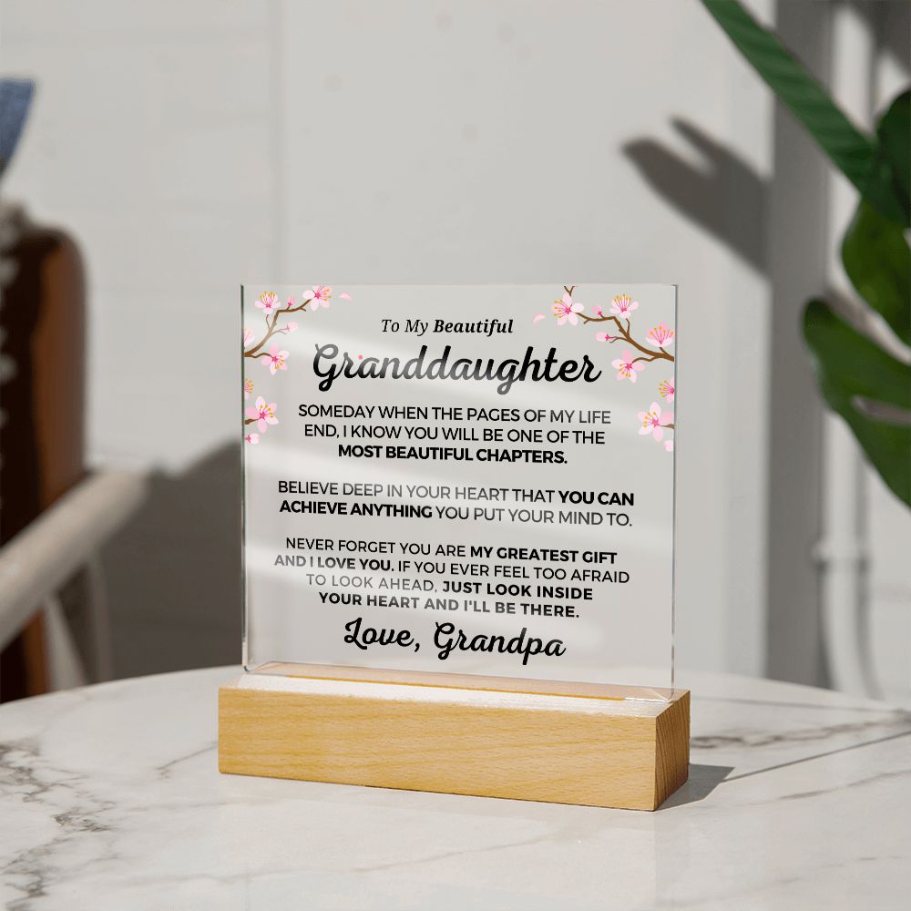 Gift for Granddaugher | Greatest Gift Acrylic Plaque 703GP-ACS