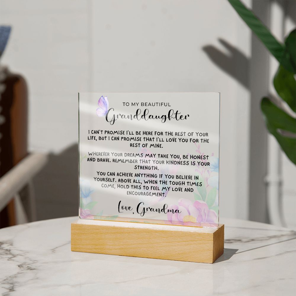 Gift for Granddaugher | My Promise Acrylic Plaque 0716GM-ACS