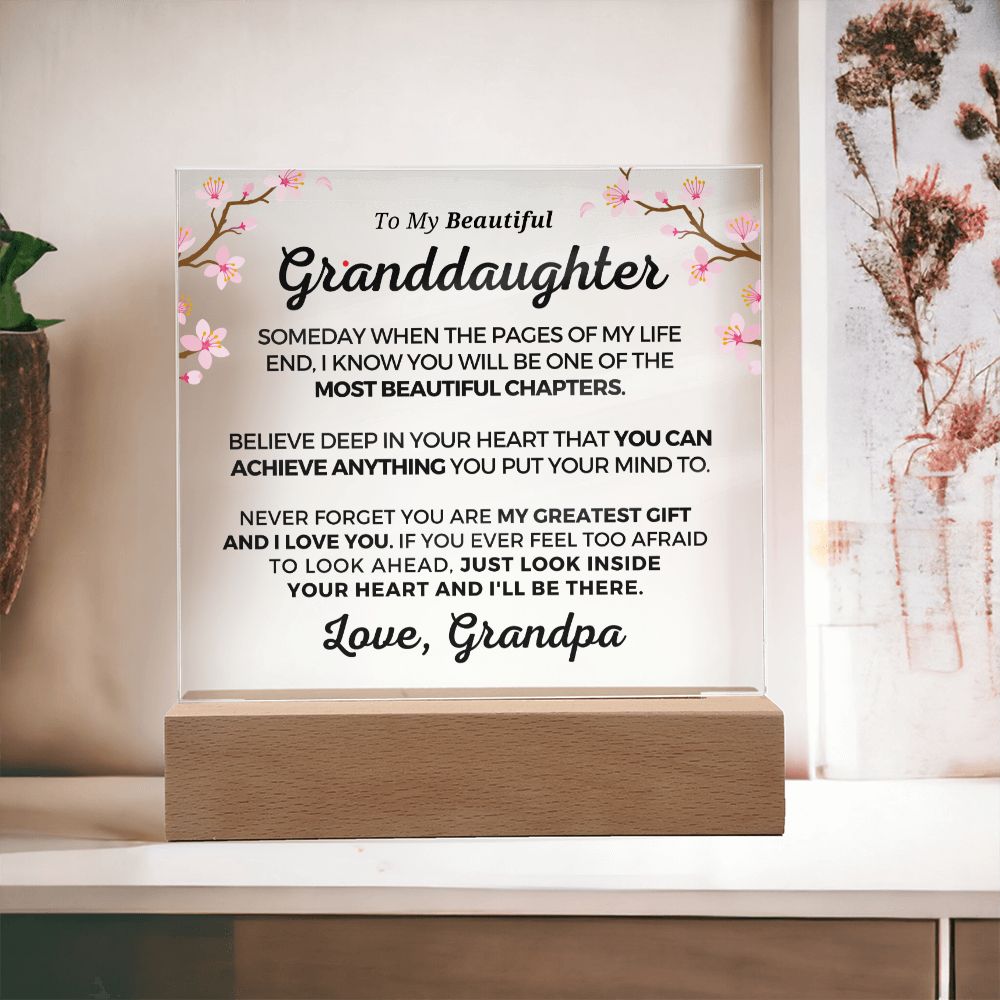 Gift for Granddaugher | Greatest Gift Acrylic Plaque 703GP-ACS