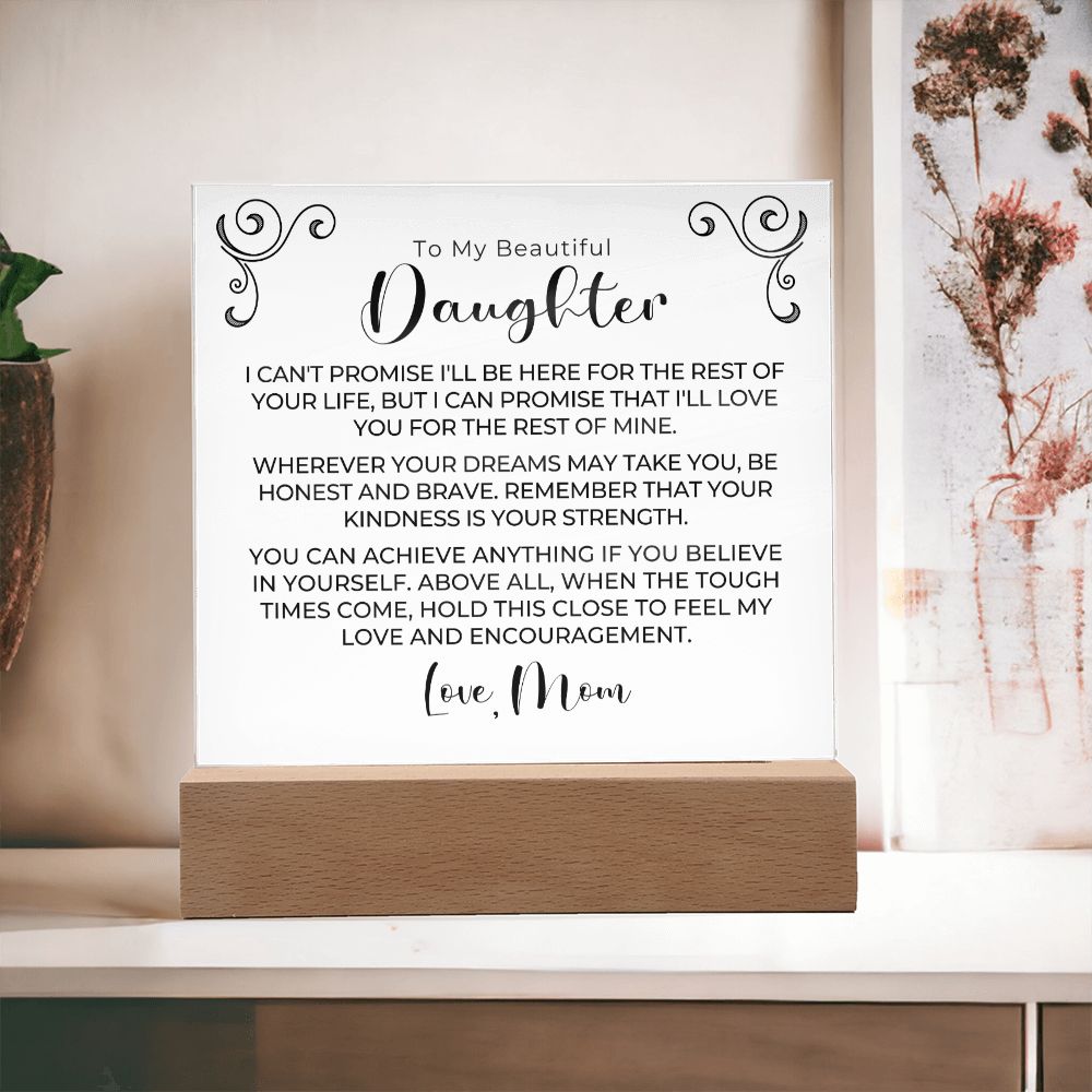 Gift for Daughter | My Promise Acrylic Plaque 690M-ACS