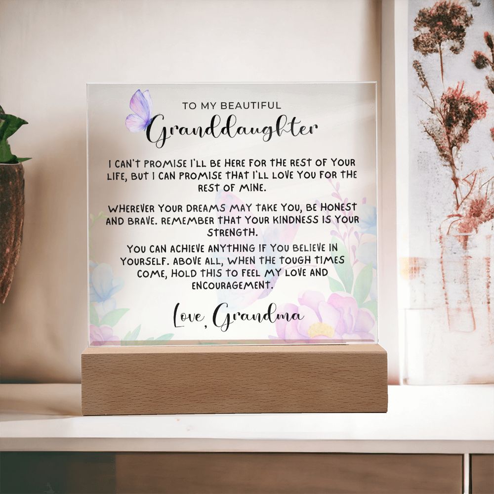 Gift for Granddaugher | My Promise Acrylic Plaque 0716GM-ACS