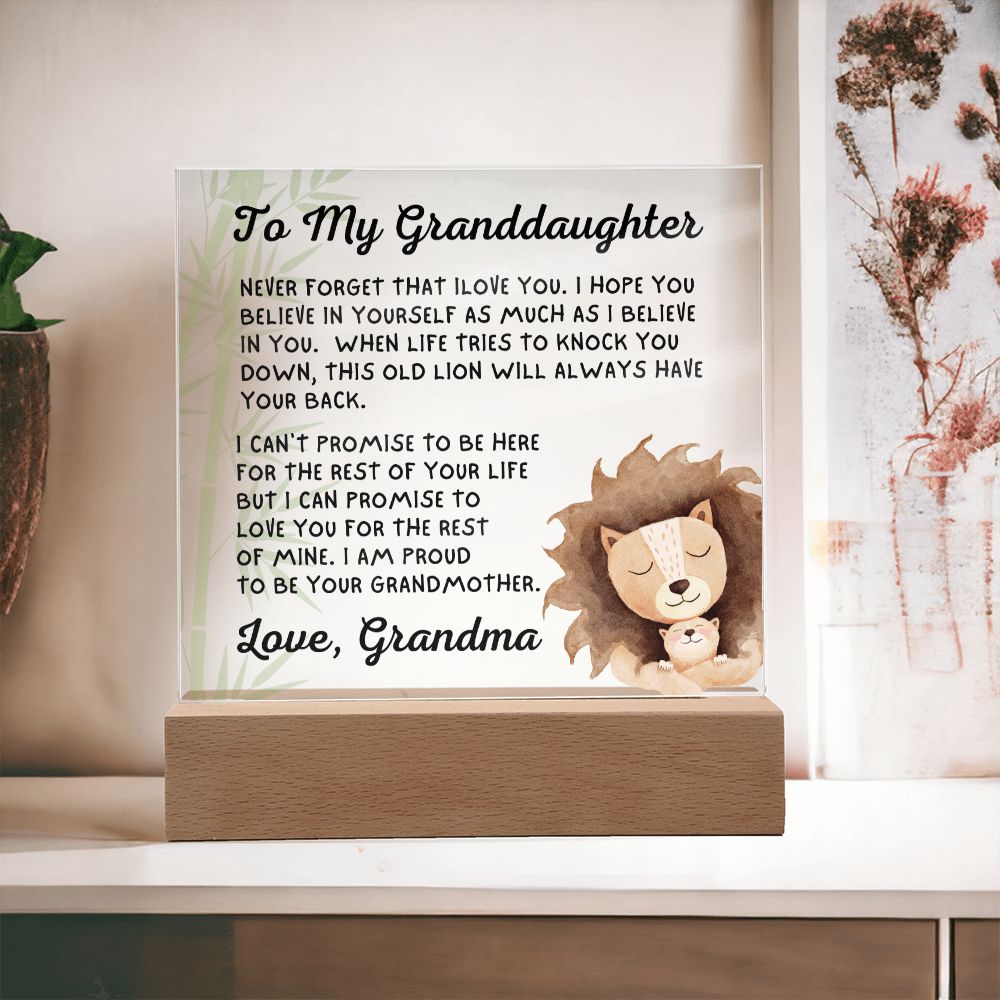 Gift for Granddaugher | Promise Acrylic Plaque  007-ACS