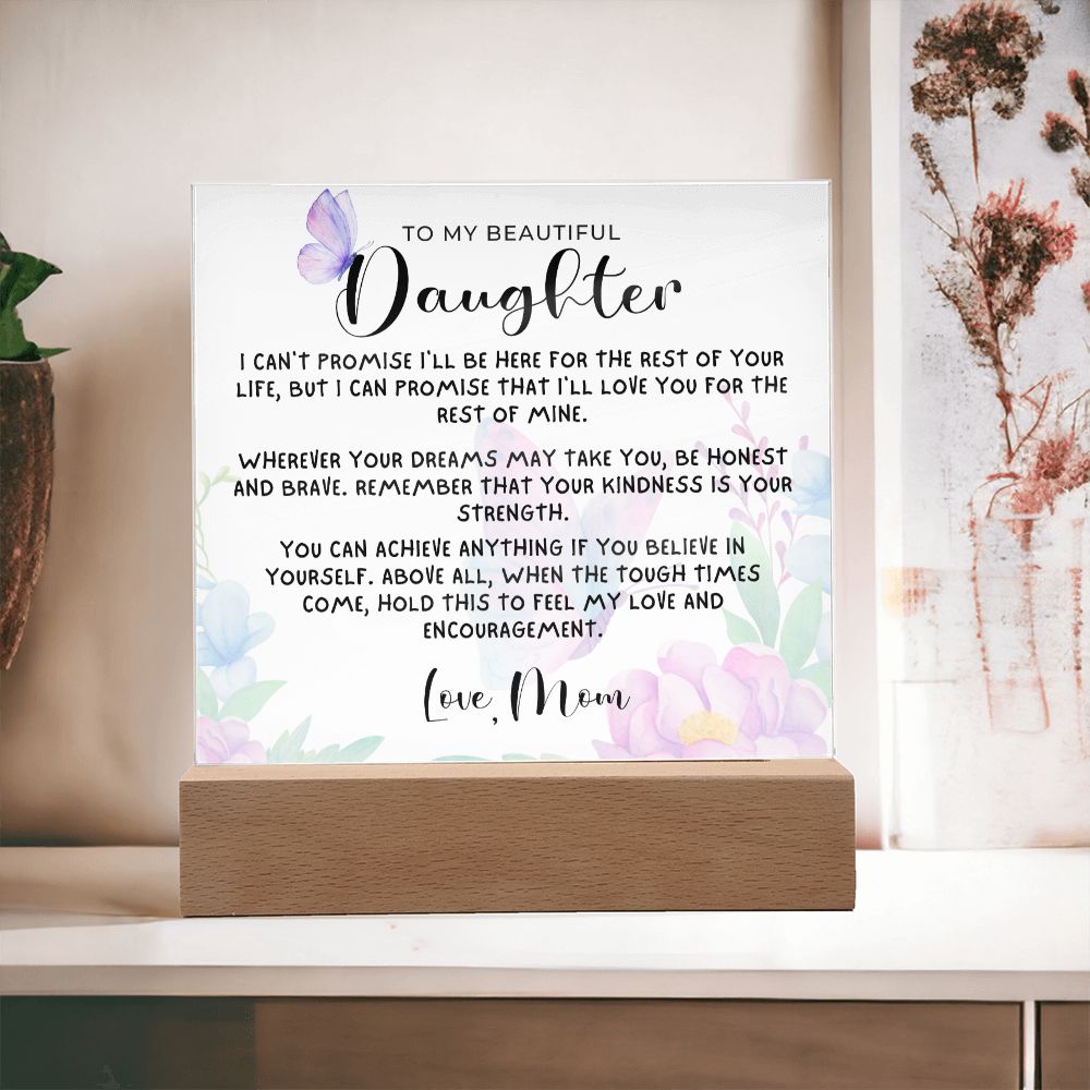 Gift for Daughter | My Promise Acrylic Plaque 0716M-ACS