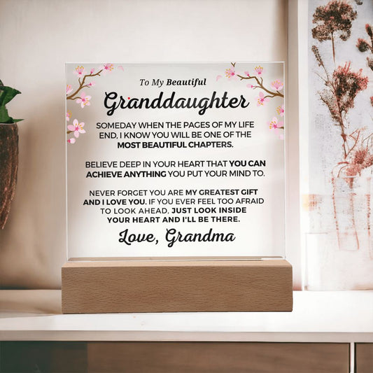 Gift for Granddaugher | Greatest Gift Acrylic Plaque 703GM-ACS