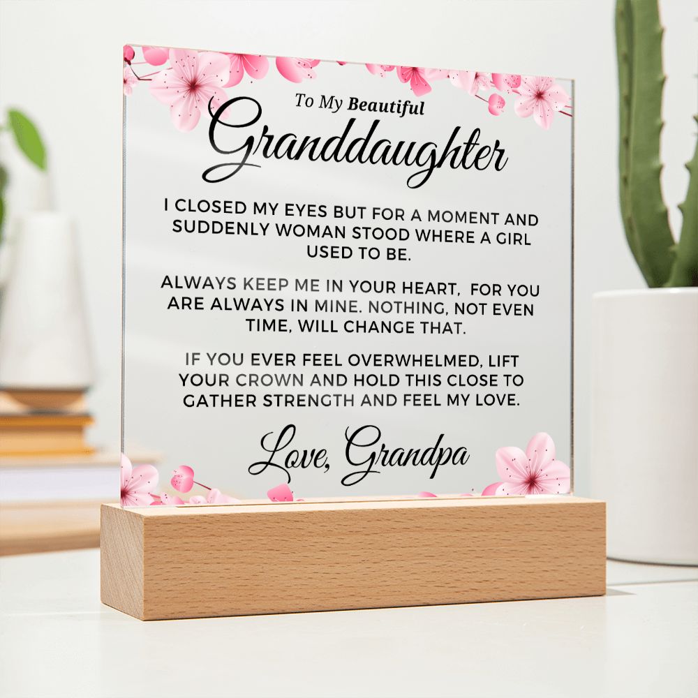 Gift for Granddaugher | Keep Me Acrylic Plaque 714GP-ACS