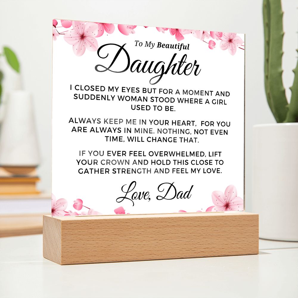 Gift for Daughter | Keep Me Acrylic Plaque 0714D-ACS