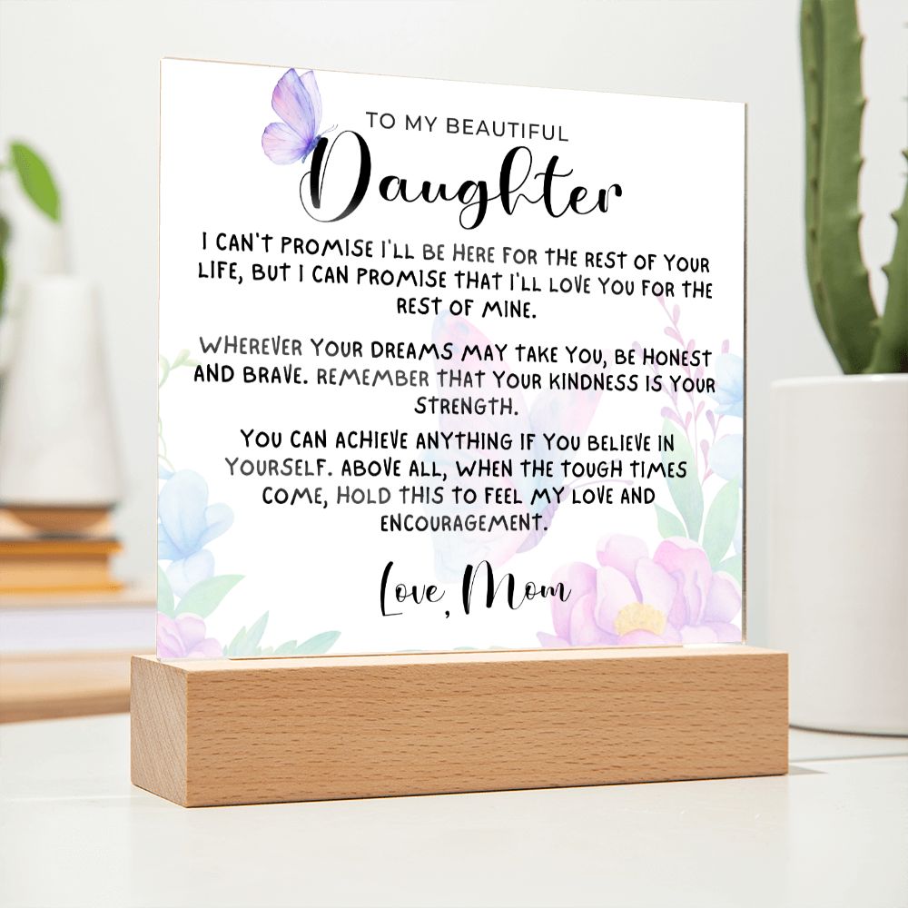 Gift for Daughter | My Promise Acrylic Plaque 0716M-ACS