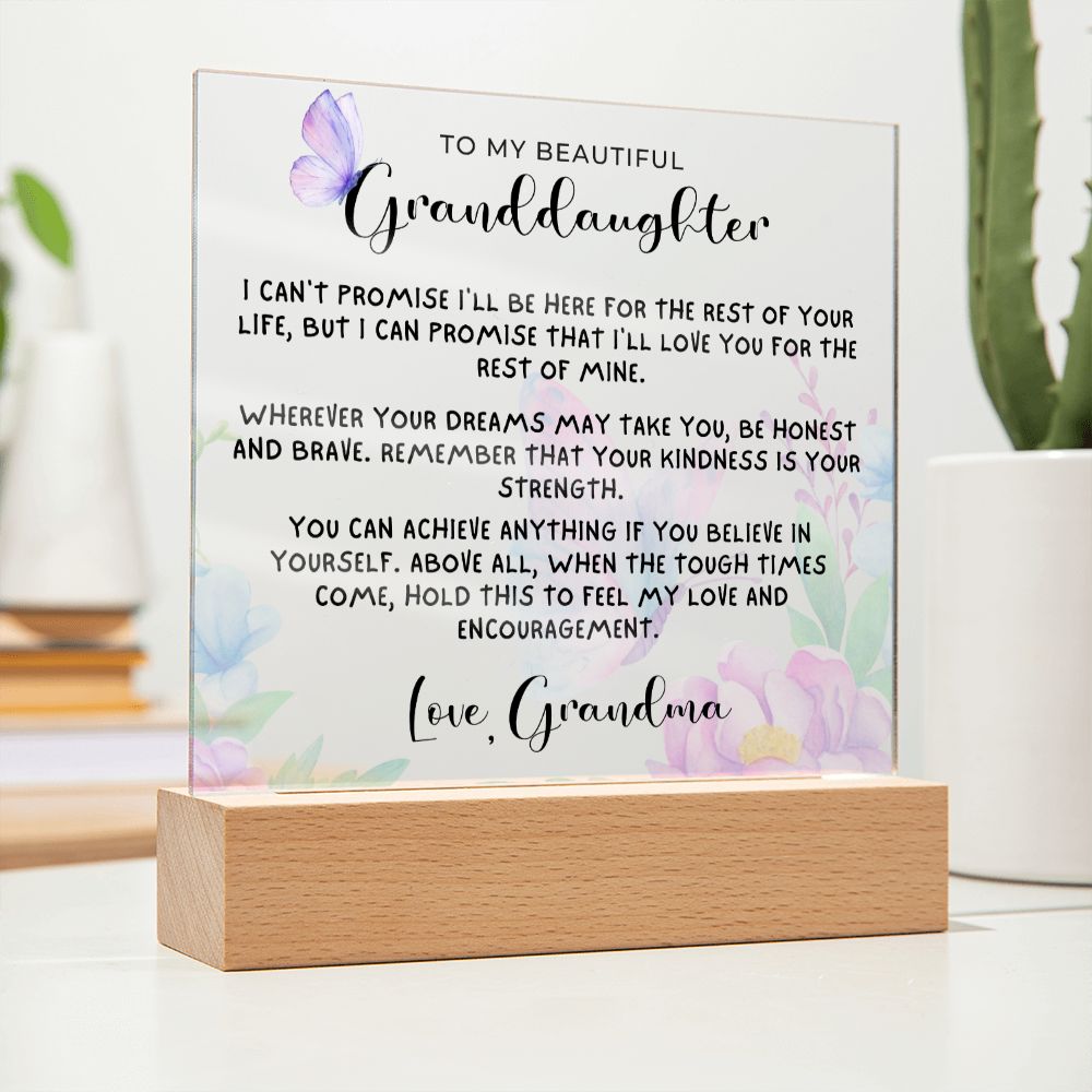 Gift for Granddaugher | My Promise Acrylic Plaque 0716GM-ACS