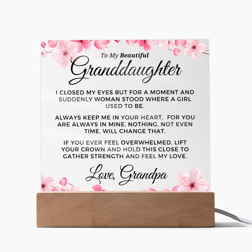 Gift for Granddaugher | Keep Me Acrylic Plaque 714GP-ACS