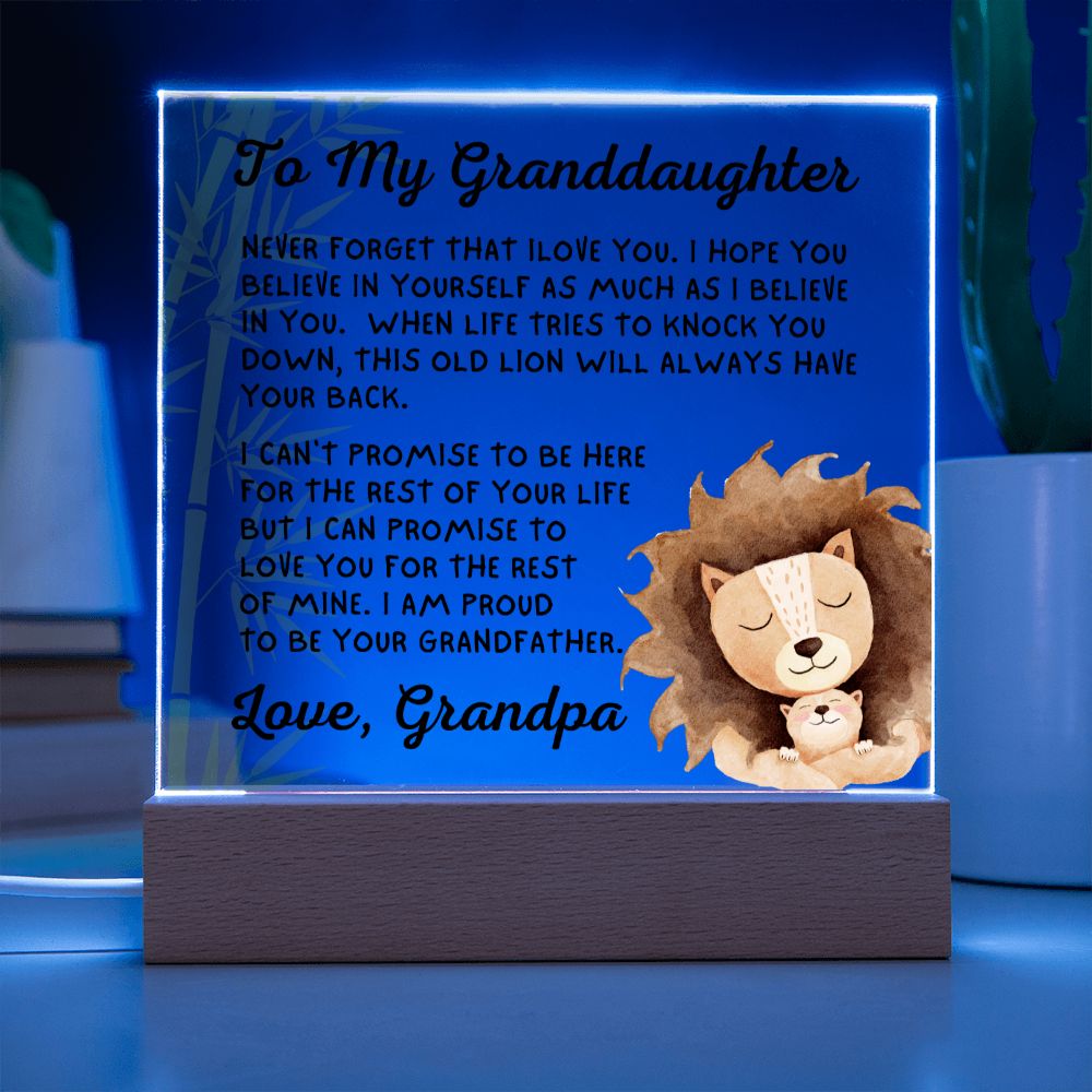 Gift for Granddaugher | Promise Acrylic Plaque  008-ACS