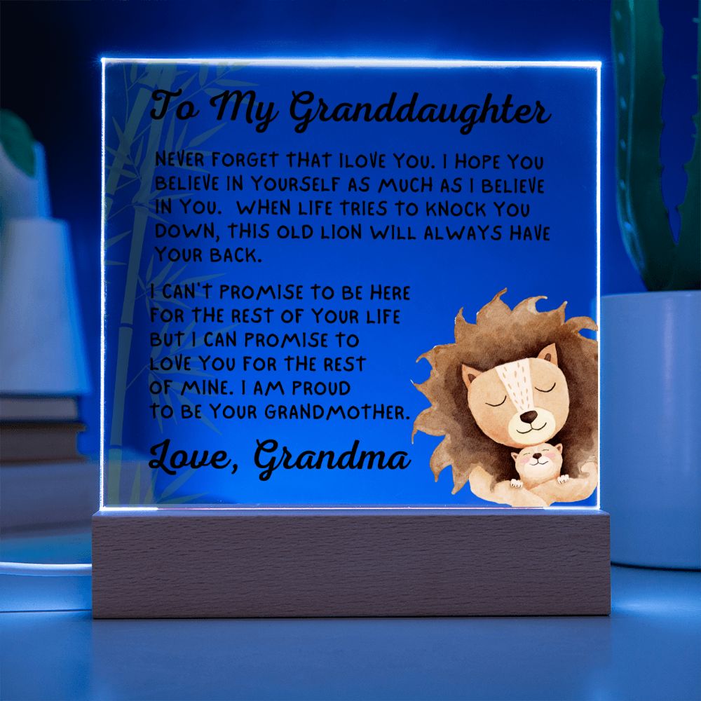 Gift for Granddaugher | Promise Acrylic Plaque  007-ACS