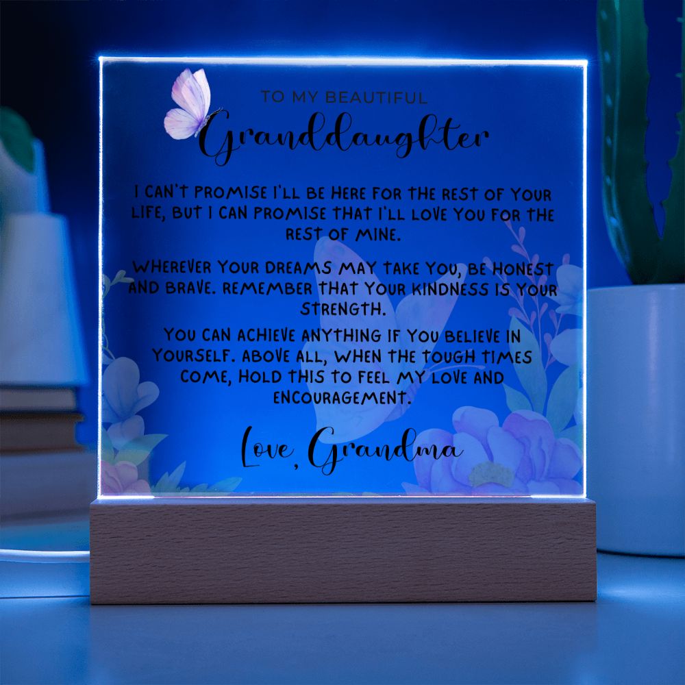 Gift for Granddaugher | My Promise Acrylic Plaque 0716GM-ACS