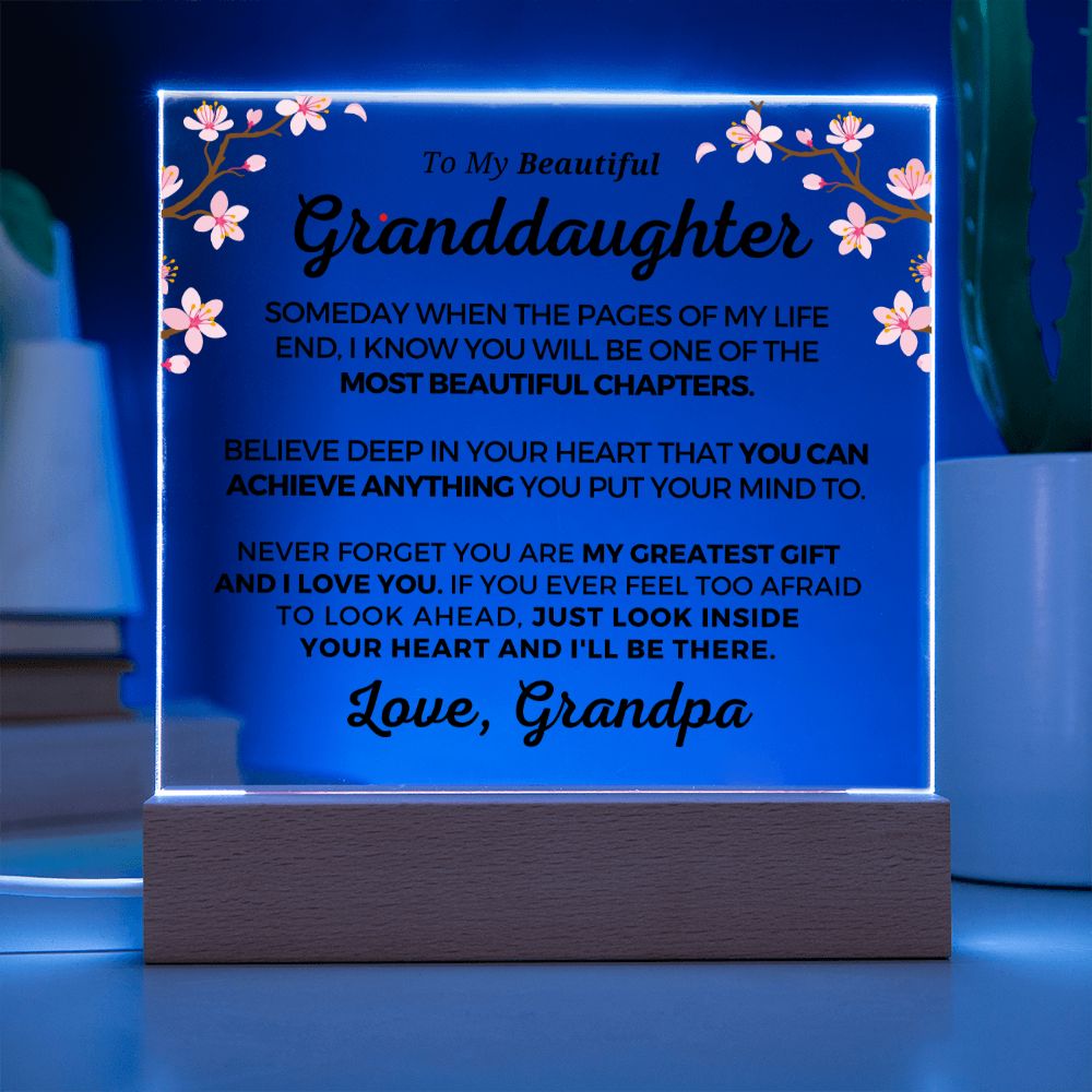 Gift for Granddaugher | Greatest Gift Acrylic Plaque 703GP-ACS