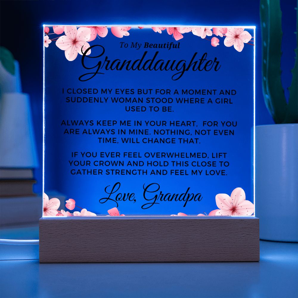 Gift for Granddaugher | Keep Me Acrylic Plaque 714GP-ACS