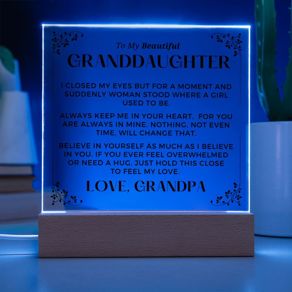 Gift for Granddaugher | Keep Me Acrylic Plaque 727GP-ACS