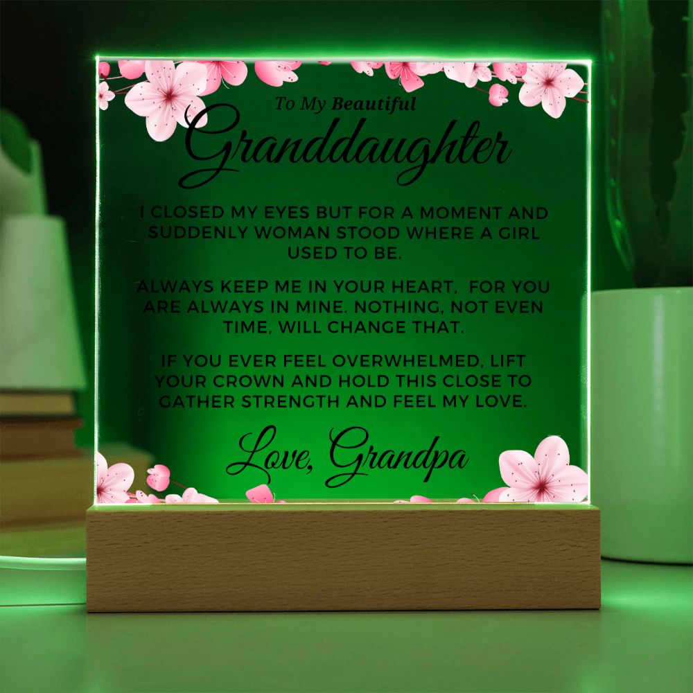 Gift for Granddaugher | Keep Me Acrylic Plaque 714GP-ACS