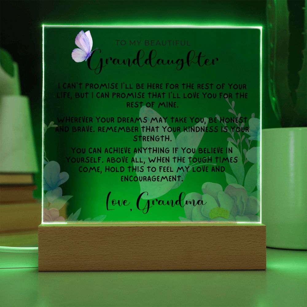 Gift for Granddaugher | My Promise Acrylic Plaque 0716GM-ACS