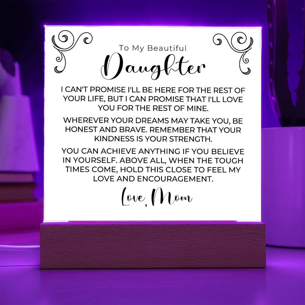 Gift for Daughter | My Promise Acrylic Plaque 690M-ACS