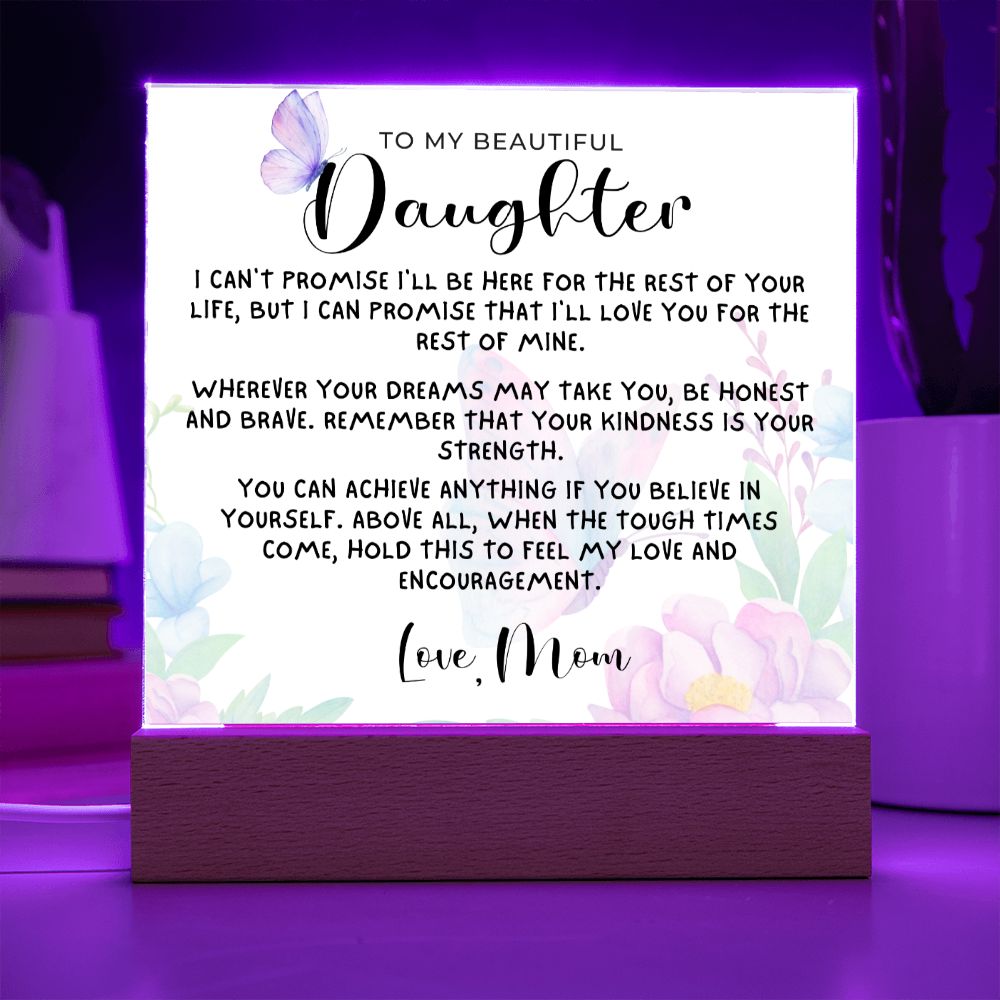 Gift for Daughter | My Promise Acrylic Plaque 0716M-ACS