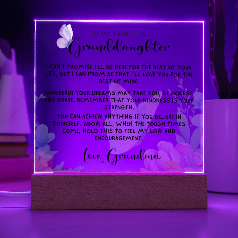 Gift for Granddaugher | My Promise Acrylic Plaque 0716GM-ACS