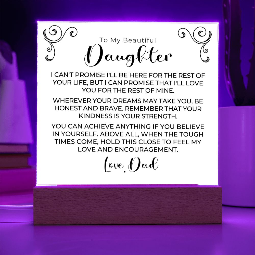 Gift for Daughter | My Promise Acrylic Plaque 690D-ACS