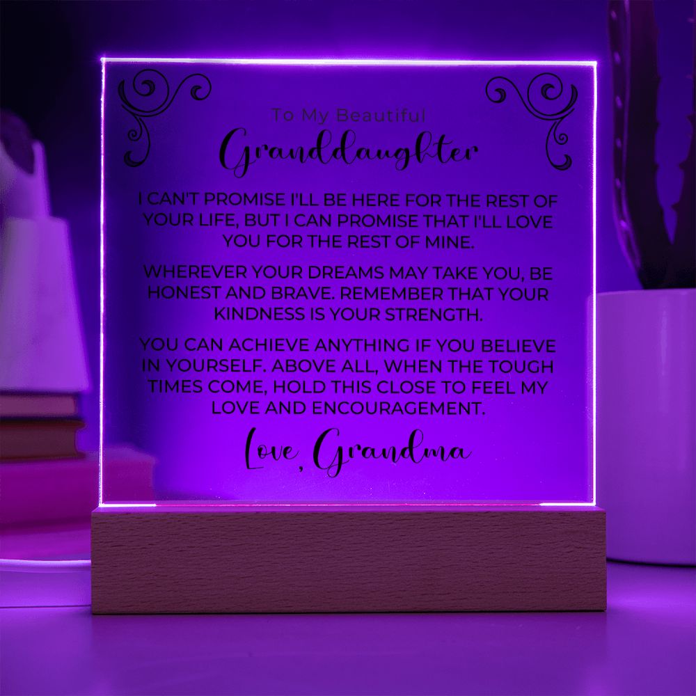 Gift for Granddaugher | My Promise Acrylic Plaque 690GM-ACS