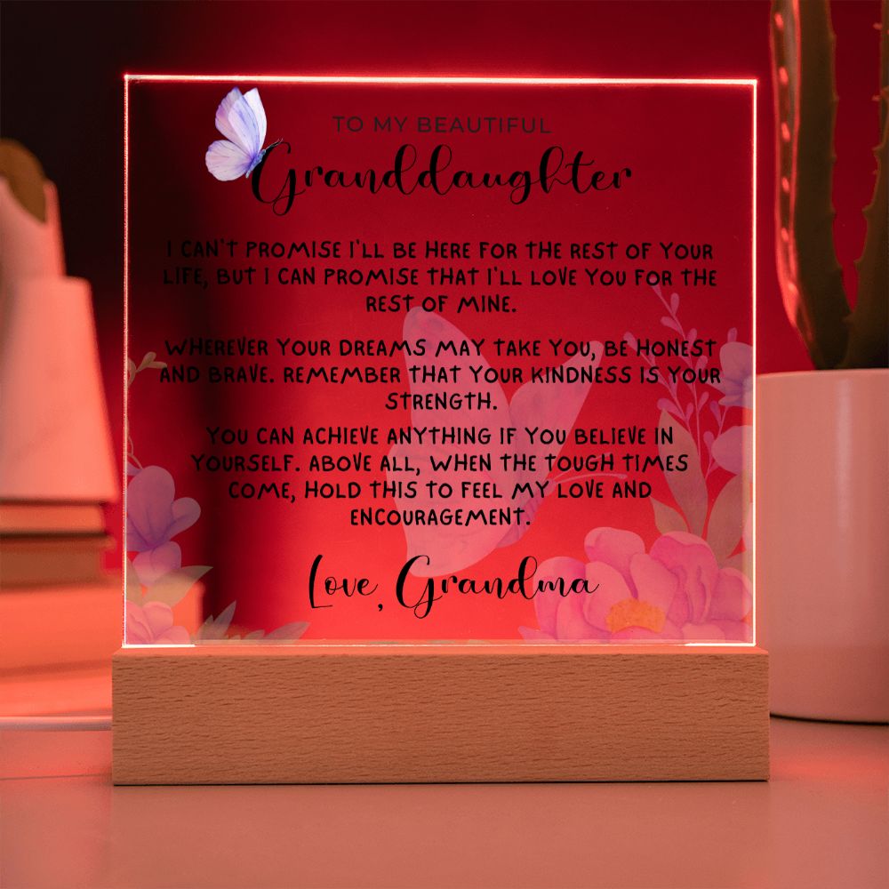 Gift for Granddaugher | My Promise Acrylic Plaque 0716GM-ACS