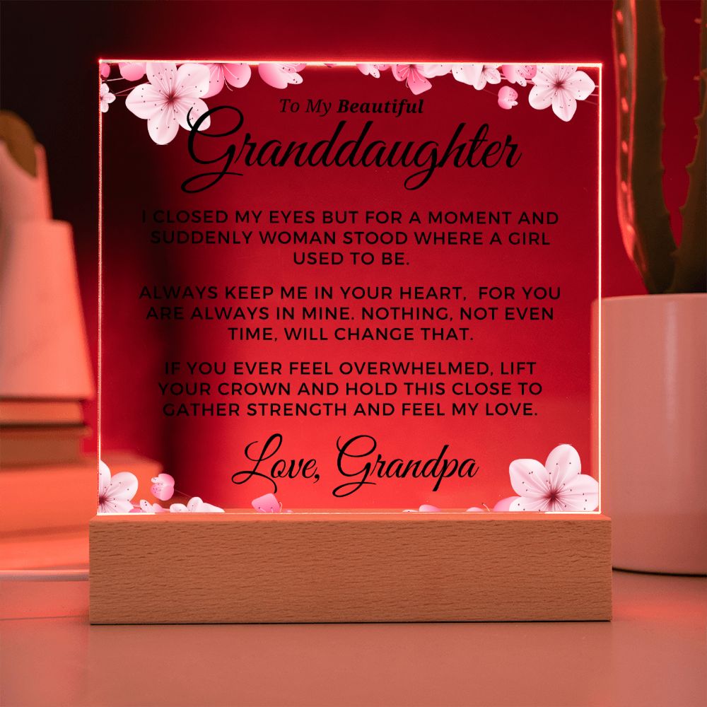 Gift for Granddaugher | Keep Me Acrylic Plaque 714GP-ACS