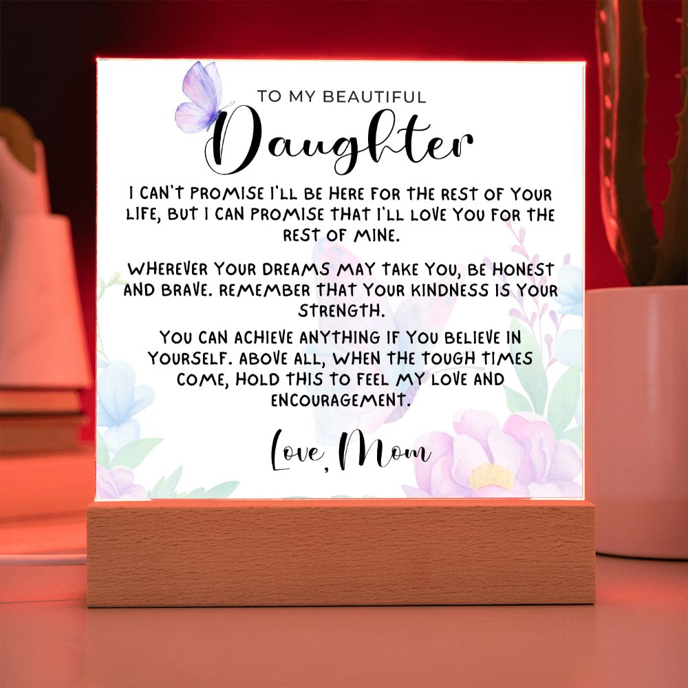 Gift for Daughter | My Promise Acrylic Plaque 0716M-ACS