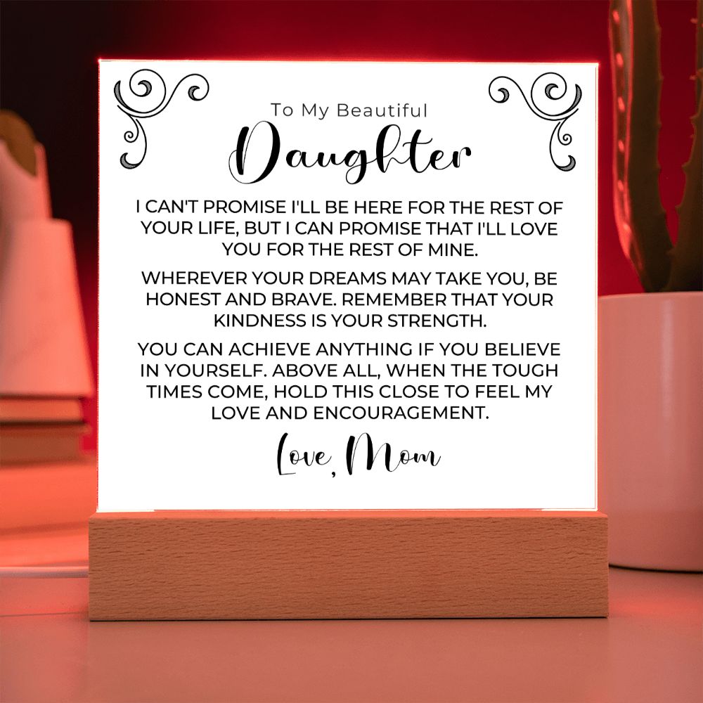 Gift for Daughter | My Promise Acrylic Plaque 690M-ACS