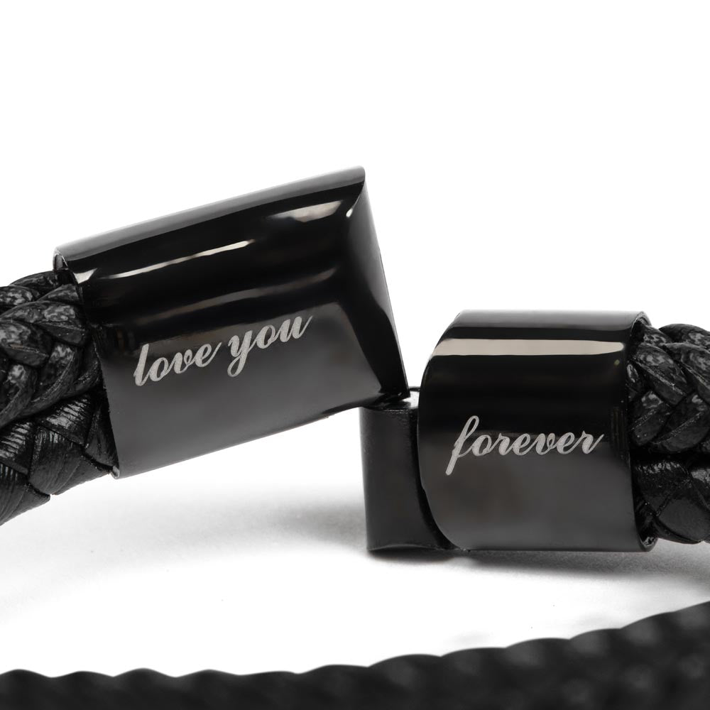 Gift For Son From Mom | Forever Leather Bracelet 0865BT3