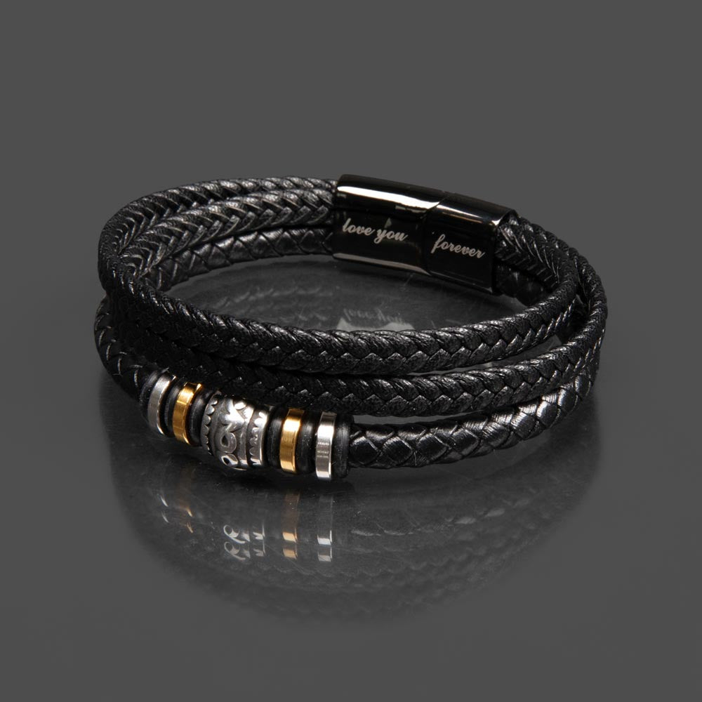 Gift For Son From Mom | Proudest Leather Bracelet 0859BT3