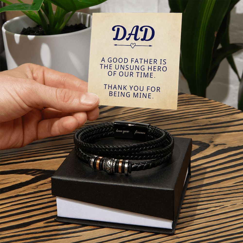 Gift For Dad | My Hero Men's Bracelet 0663BT6