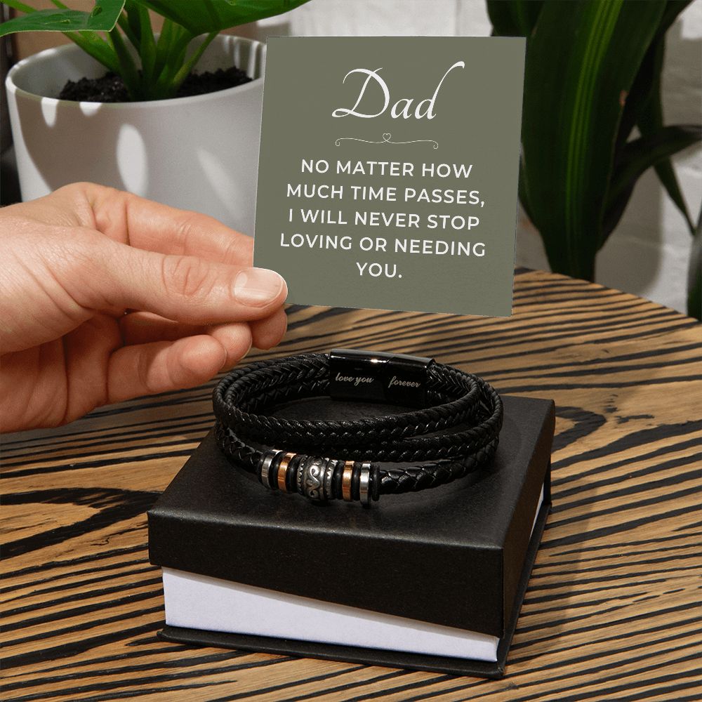 Gift For Dad | Never Stop Men's Bracelet 0671BT9