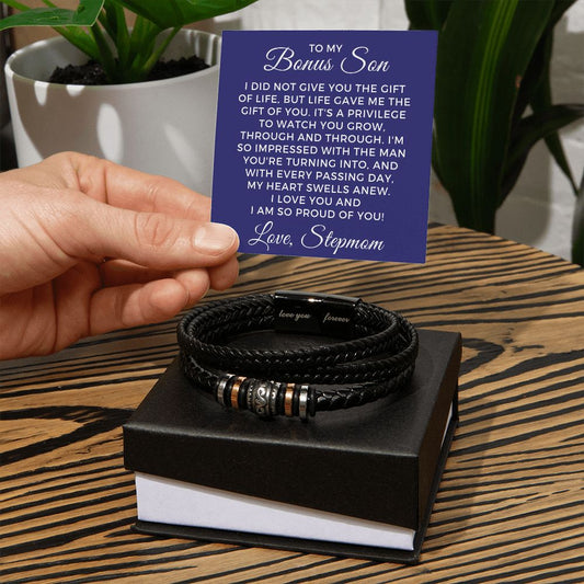 Gift For Bonus Son | The Gift Leather Bracelet 0862BT3