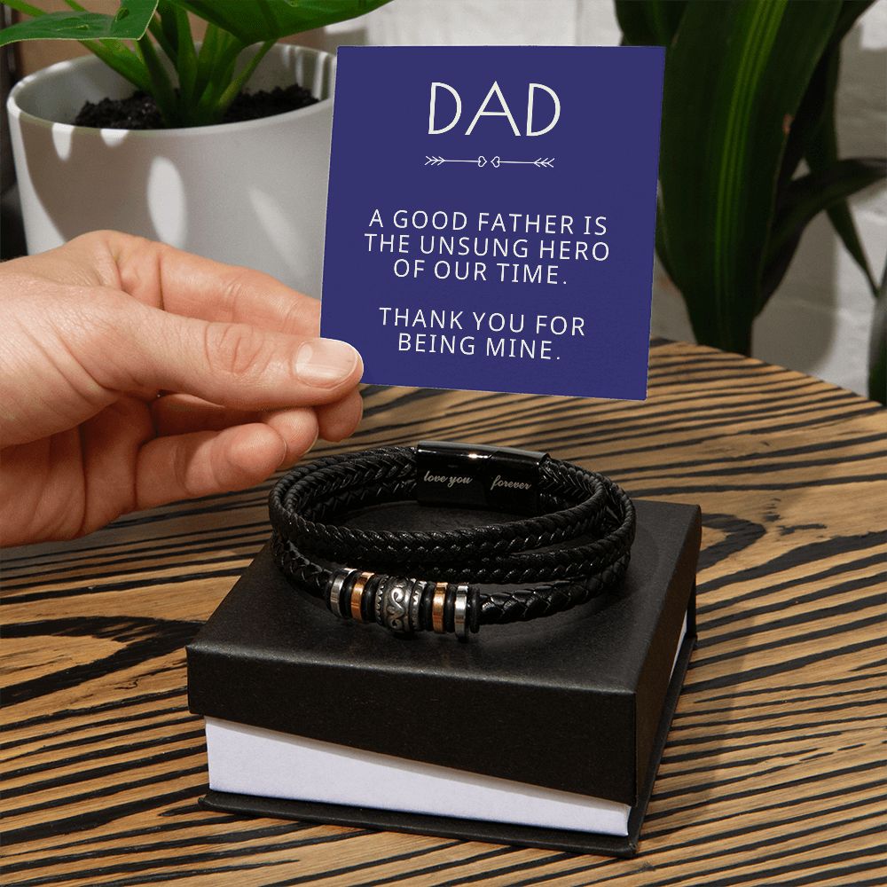 Gift For Dad | My Hero Men's Bracelet 0663BT9