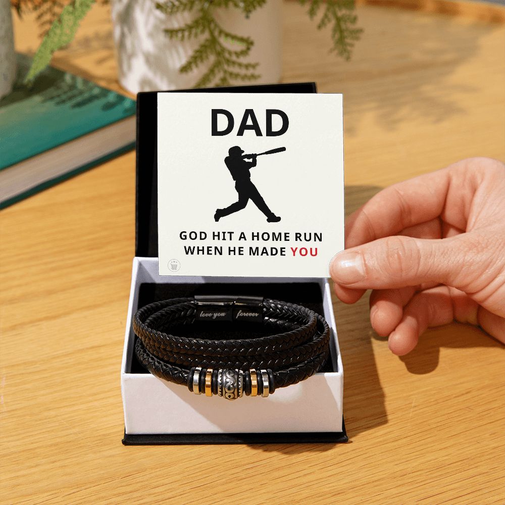 Gift For Dad | Home Run Men's Bracelet 0667BT5