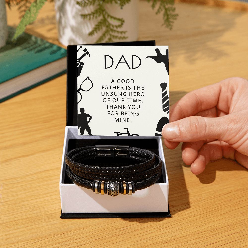 Gift For Dad | My Hero Men's Bracelet 0663BT4