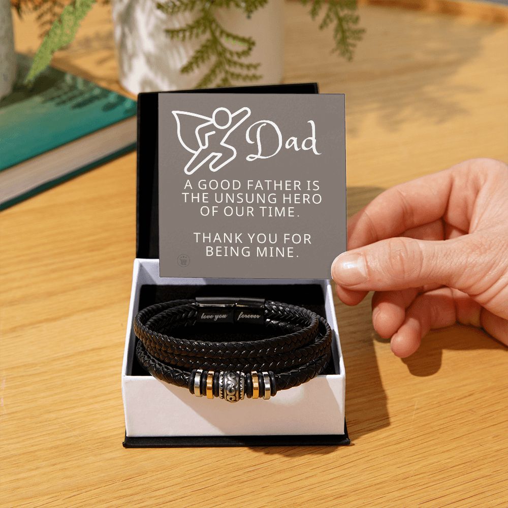 Gift For Dad | My Hero Men's Bracelet 0663BT8