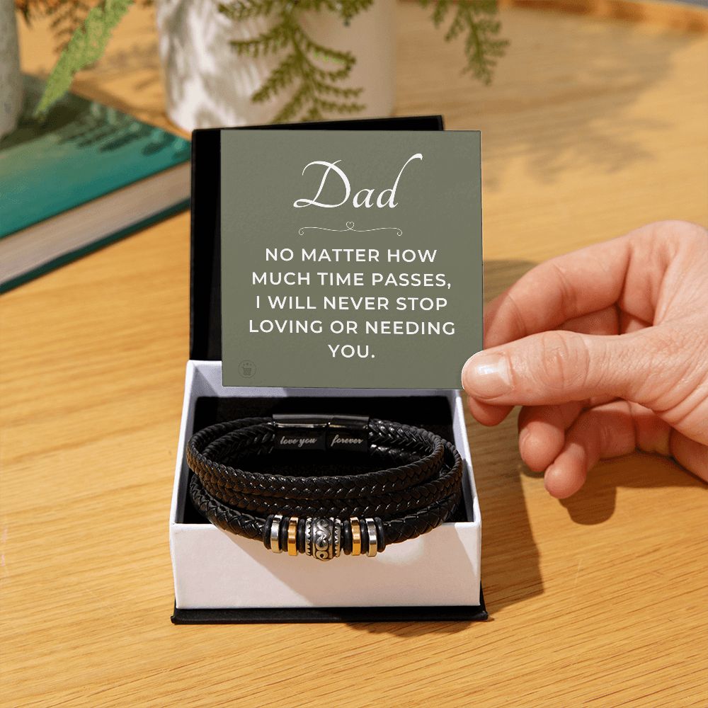 Gift For Dad | Never Stop Men's Bracelet 0671BT9