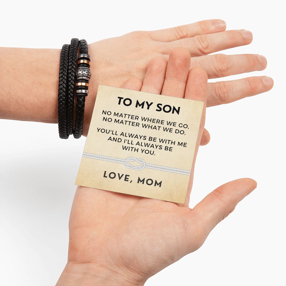 Gift For Son From Mom | Always Leather Bracelet 0868BT1