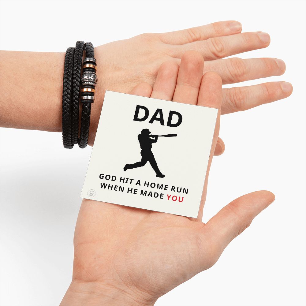 Gift For Dad | Home Run Men's Bracelet 0667BT5