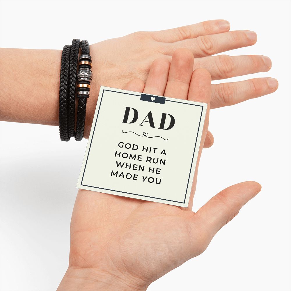 Gift For Dad | Home Run Men's Bracelet 0667BT1