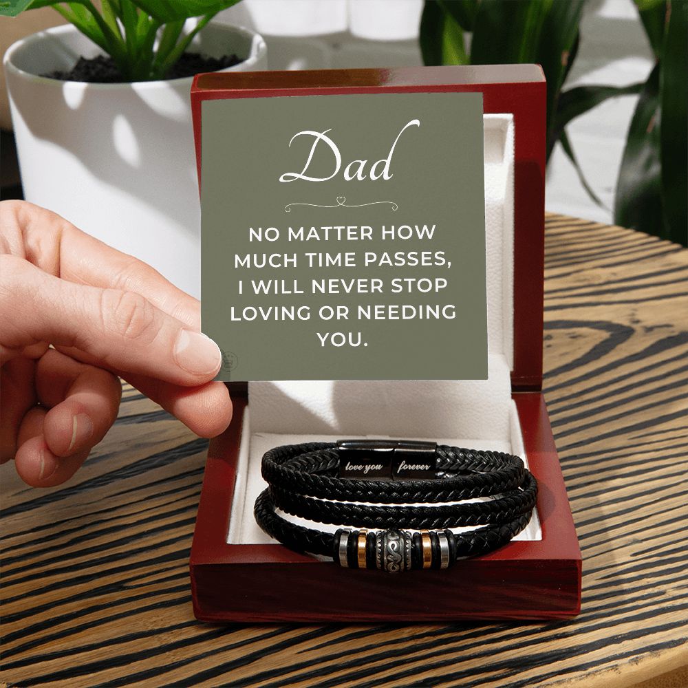 Gift For Dad | Never Stop Men's Bracelet 0671BT9