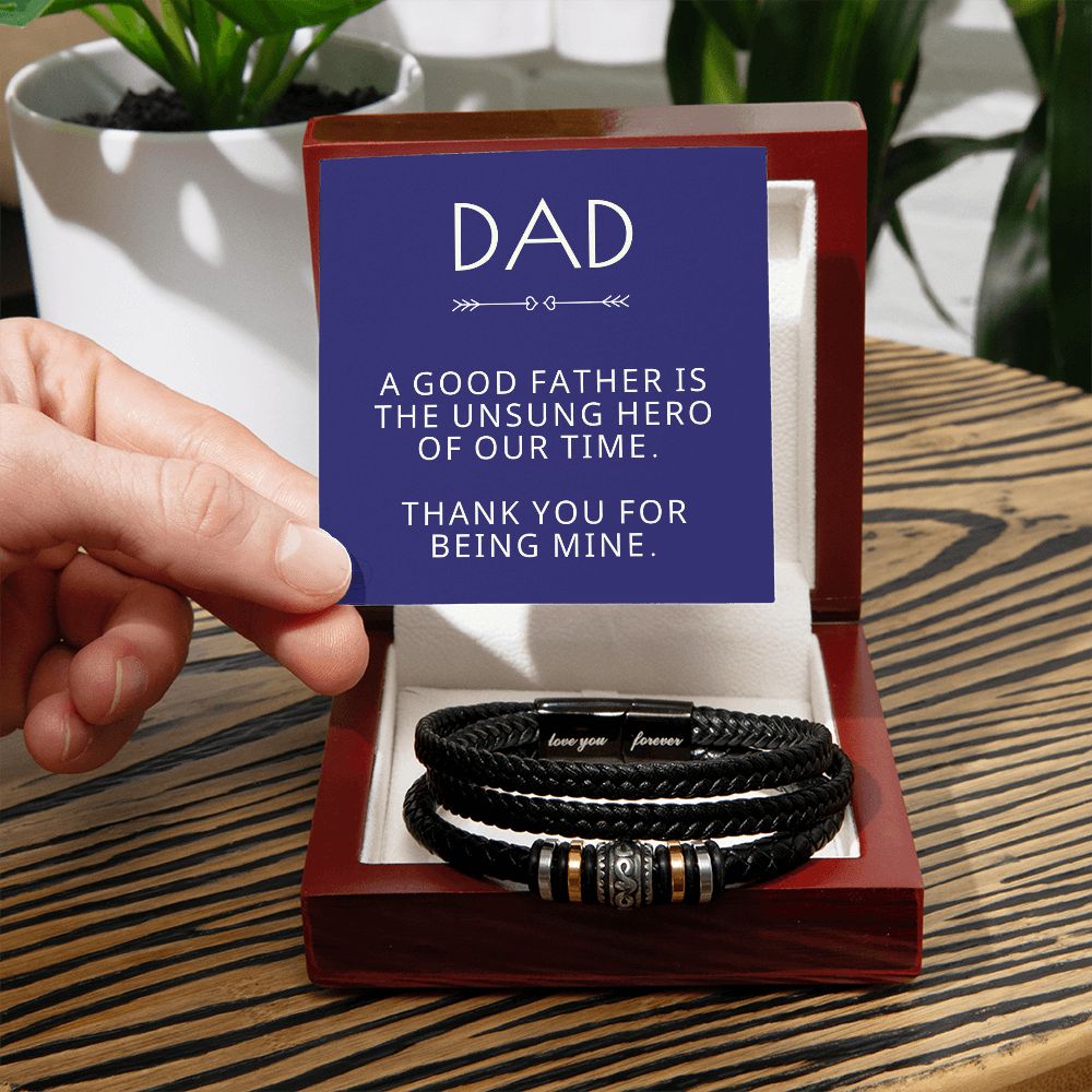 Gift For Dad | My Hero Men's Bracelet 0663BT9