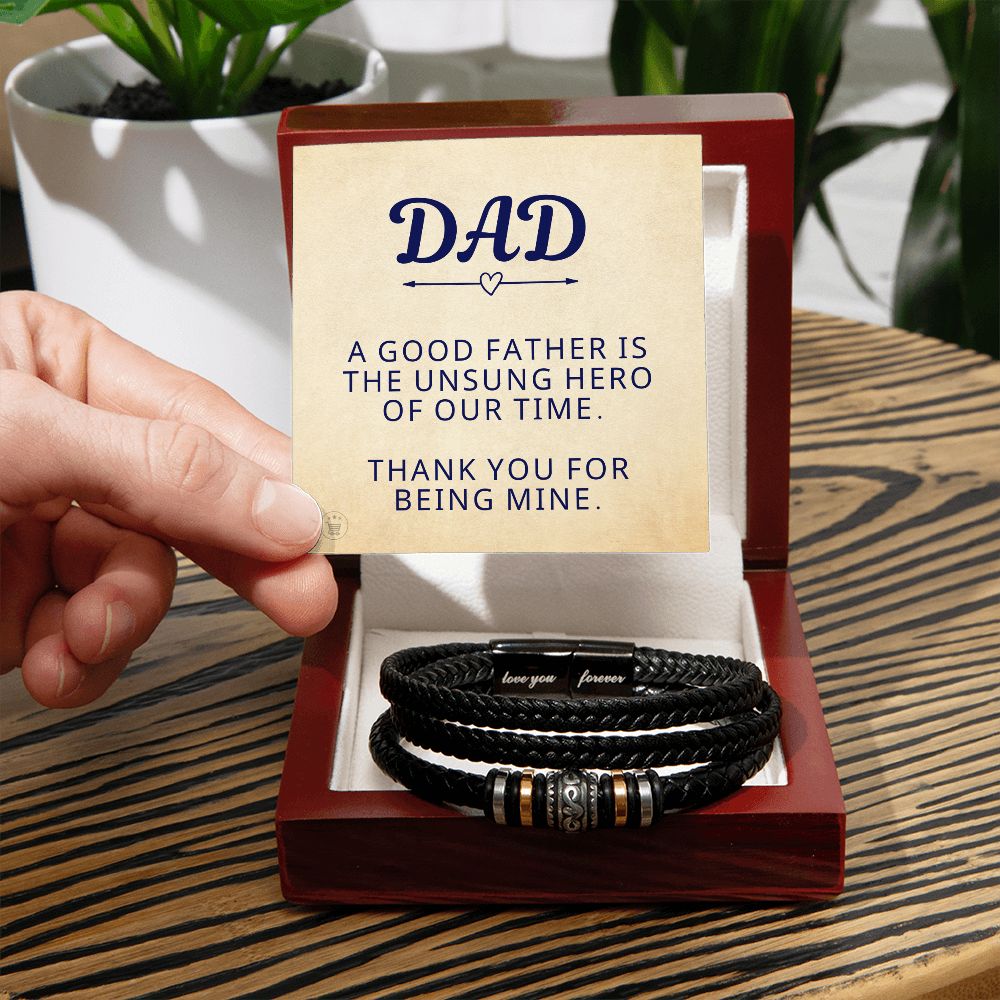 Gift For Dad | My Hero Men's Bracelet 0663BT6