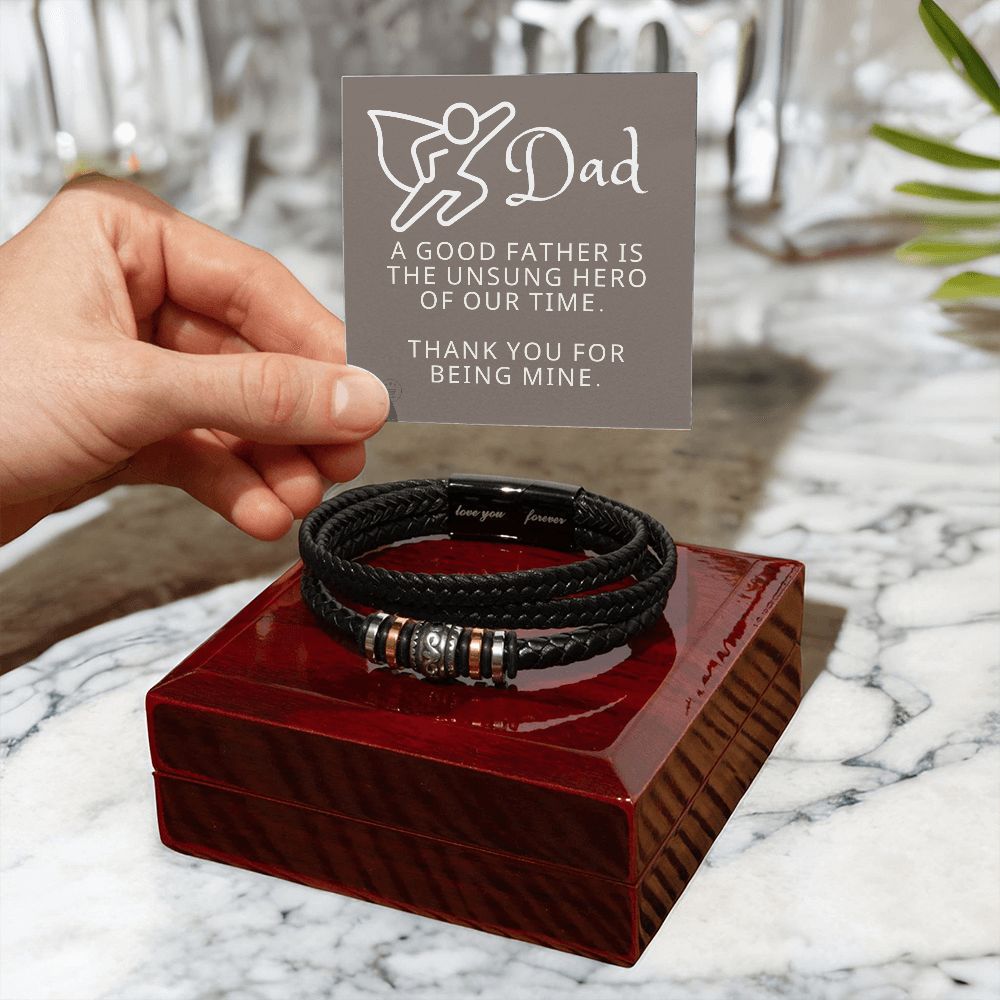 Gift For Dad | My Hero Men's Bracelet 0663BT8