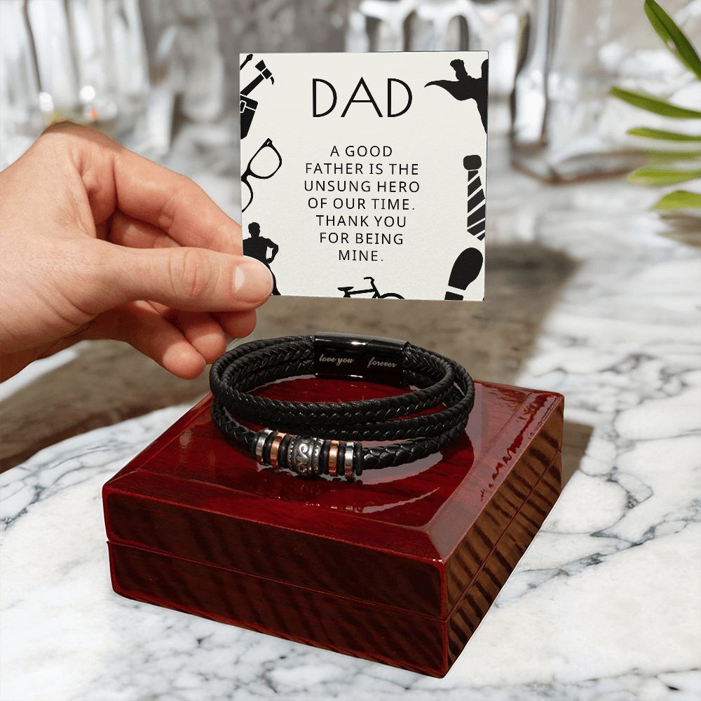 Gift For Dad | My Hero Men's Bracelet 0663BT4