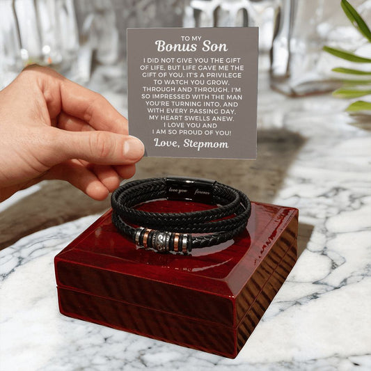 Gift For Bonus Son | The Gift Leather Bracelet 0862BT4